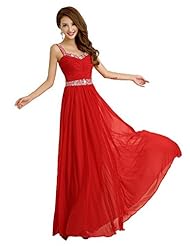 V-neck Sequined Beaded Floor Length Chiffon Sheath Prom Dress 