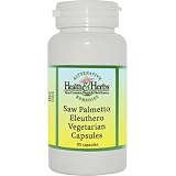 Alternative Health & Herbs Remedies Saw Palmetto Eleuthero Vegetarian Capsules, 90-Count Bottle