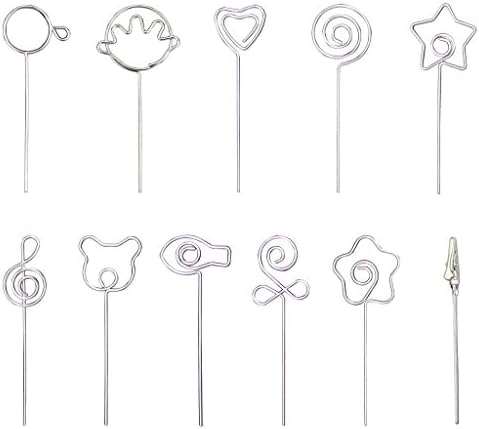 lot 50pcs DIY 4" craft metal wire memo&card&picture&photo clip holders,clay&cake3music