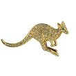 Gold Plated Kangaroo Brooches & Pins