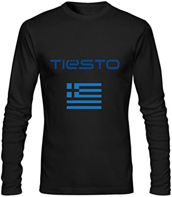 Knocktry Men's Dj Tiesto Hipster Hip Hop T-Shirt Long S Black