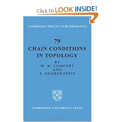 Chain Conditions in Topology (Cambridge Tracts in Mathematics)