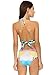 Women's Sexy Deep V Neck One Piece Swimwear Bikini Monokini Beachwear (FBA)