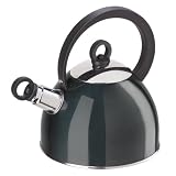 Oggi Black Stainless Steel 64 oz Whistling Tea Kettle