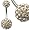 Crystal Belly Ring by GlitZ JewelZ &Acirc;&copy; - it takes more than 105 crystals to make this BLING!! - Comes packed in a lovely velvet pouch - Champagne crystals, Surgical Steel bar 3/8' (10MM)