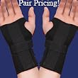 Pair of Thermoskin Wrist Brace, Hand Brace, Carpal Tunnel Brace with Dorsal Stay, Black, Right and Left , XX-Large