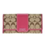 「コーチ 財布 COACH 長財布 カーキ/ラスベリー ペネロピシグネスリム 43412-SKHRA」の画像