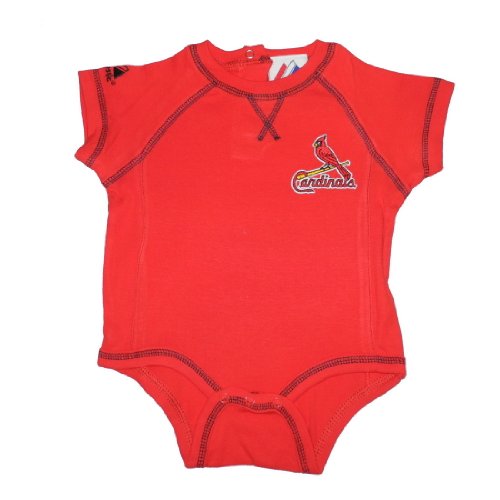 MLB St. Louis Cardinals Baby / Infant One-Piece Bodysuit / Romper / Onesie with Embroidered Logo - Red (Size: 3/6)
