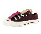 Converse Men's All Star Chuck Taylor Double Tongue Ox Casual Shoe Maroon, Chocolate