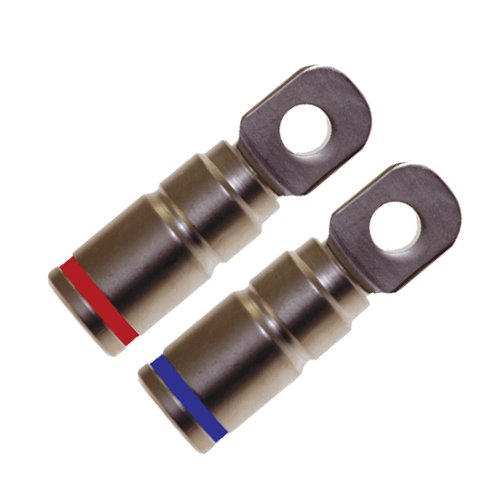 Absolute CRT108B Pair 8 Gauge Chrome Power Ring Terminal