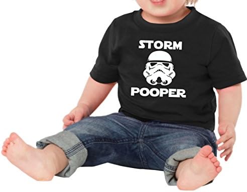 Star Wars Parody Funny Baby Onesie Bodysuit Toddler Shirt Yoda Storm Pooper Jedi (2T, Storm Pooper Toddler Tee)