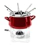 Chantal Enamel-On-Steel 2-Quart Classic Fondue Set, Red
