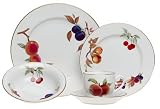 Royal Worcester Evesham Gold Porcelain 5-Piece Dinnerware Place Setting with Cereal Bowl, Service for 1