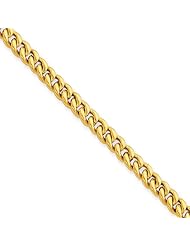 14K Yellow Gold, 4.5mm Fancy Link Bracelet - 7 Inch