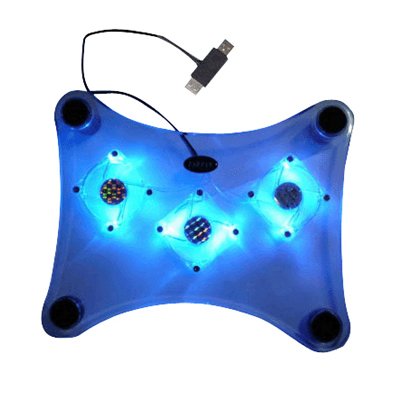 Buy USB CRYSTAL 3 Fans Cooler Pad for Laptop, Notebook, Xbox Promo Offer