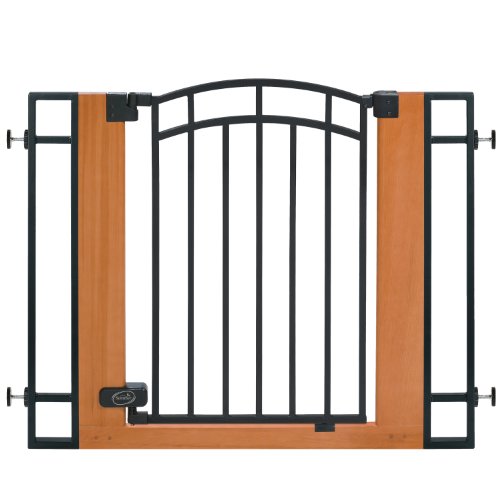 Summer Infant Wood and Metal Walk-Thru Gate, Brown/Black