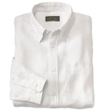 Pure Linen Long-sleeved Shirts, Navy, Large