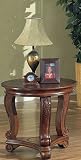 Review visiondecor Furniture  / Traditional Style Magogany Finish Wood Round Occasional End Side Table