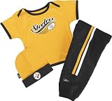 Pittsburgh Steelers 6-9 Month Home Team 4 Piece Gift Set