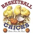 Basketball Chicks Womens Scoop Neck T-Shirt