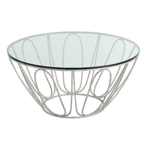 Winona Antique Silver Leaf Modern Bowl Coffee Table Winona Antique Silver Leaf Modern Bowl Coffee Table