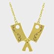 Silver Star GOLD MEAT THE CLEAVERS Pendant Necklace