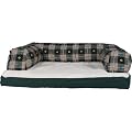 Kreature Komfort Beasley Couch Orthopedic with Bolster Paw Print 25 x 33