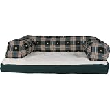 Kreature Komfort Beasley Couch Orthopedic with Bolster Paw Print 25 x 33