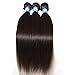 ALI JULIA Hair 3 Bundles 7A Brazilian Virgin Straight Hair Weft 100% Unprocessed Human Hair Weft Extensions Natural Color