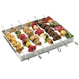 6 Chrome Plated 14 Inch Skewers Shish-ke-bab Set