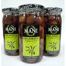 Mani Kalamata Olives Pitted Jars 200gr (3 PACK)