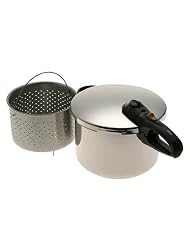 Fagor 8-Quart Stainless-Steel Pressure Cooker with Steamer Basket by Fagor