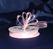 Sheer Organza Ribbon Mono Edge - 5/8" - 25 Yards (75 FT) - Pink