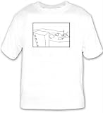 T-shirt with black and white, Michigan, mountains