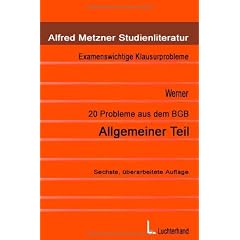 20 Probleme aus dem BGB - Allgemeiner Teil