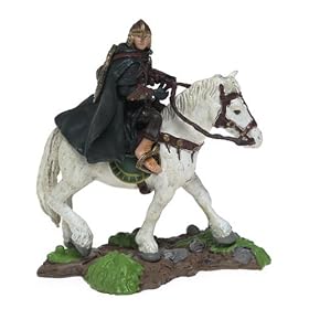 LORD OF THE RINGS BATTLE SCALE FIGURES "MERRY IN ROHAN ARMOR ON PONY"