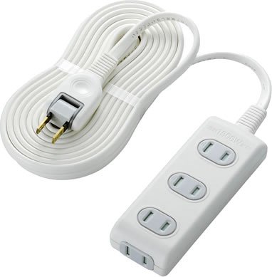ELECOM ほこりシャッタータップ 2P4口 5.0m T-ST2450T