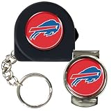 NFL 6 Feet Tape Measure Key Chain and Money Clip Set Team: Bills