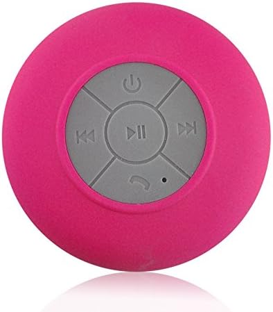 ljersa® Waterproof Bluetooth Speaker Waterproof Wireless Bluetooth Handsfree Mic Suction Mini Speaker Shower Car Stereos Handsfree (Rosy)