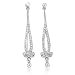 14k White Gold Tear Drop Diamond Earrings (H-I, I, 0.45 carat)