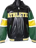 Oakland Athletics Pleather Varsity Jacket with