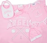 Los Angeles Angels of Anaheim Newborn 5 Piece Pink Gift Set