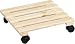 KESPER Holzuntersetzer eckig 35cm natur mit 4 Rollen
