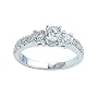 0.90 cttw Round Diamonds Engagement Ring - Platinum, 14kt White or Yellow Gold