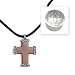 Sterling Silver Carnelian Cross Pendant on Black Cord Necklace with Matching Heart of Faith Cross Keepsake Treasure Box