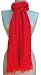 Handmade Alpaca Natural Fiber Scarf - Cable Design Collection in "Pick-me-up Scarlet Red" (Classic Fringes/men/women)