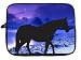 Horse Silhouette on Wintry Blue Design Laptop Sleeve – Note Book sleeve – Apple iPad – Apple iPad 2 – Apple iPad 3 – Android sleeve – can be used for for Fujitsu, Kindle, Samsung, Dell, Acer, ASUS Eee PC, Gateway, HP, Sony, Compaq, IBM, Mac, Sharp, Toshiba models – Unisex – Ideal gift for all occassions!