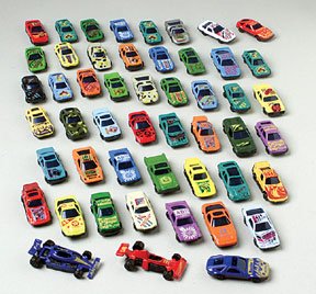 50 PC Race Car Set - Metal Plastic Die Cast Cars