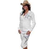 Dallas Cowboys Women's White Dolly Full-Zip Hoody