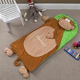 Personalized Sleeping Bag Nap Mat - Monkey